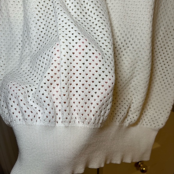 Theory - White Cream Long sleeve Open Knit Sweater Size XS/S - Picture 3 of 8